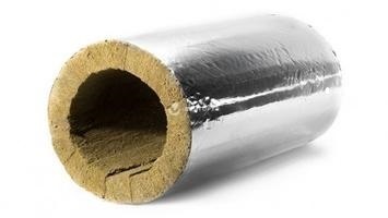 Цилиндр минераловатный Экоролл КВ-80 Ф кашированный фольгой Ø57 мм, толщина 30 мм, 1 м