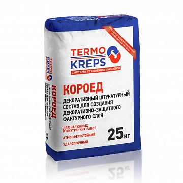 Штукатурка декоративная Крепс Короед 2,5 мм, 25 кг