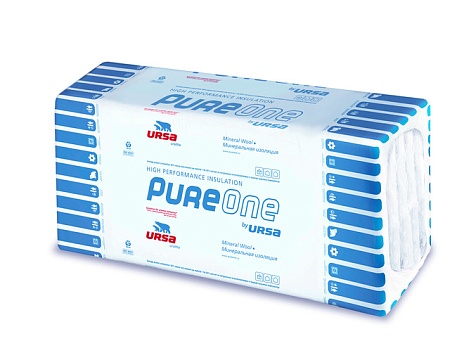 Утеплитель Урса PureOne 34 PN 1250х600х100 мм, 6 шт/уп, 4,5 м²