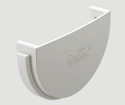 Заглушка желоба пластиковая Docke Standard 120 мм, белый