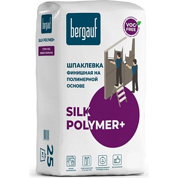Шпаклевка полимерная Bergauf (Бергауф) Silk Polymer+, 25 кг