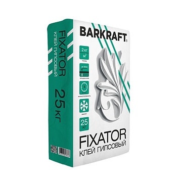 Клей гипсовый монтажный Баркрафт (Barkraft) Fixator зимний, 25 кг